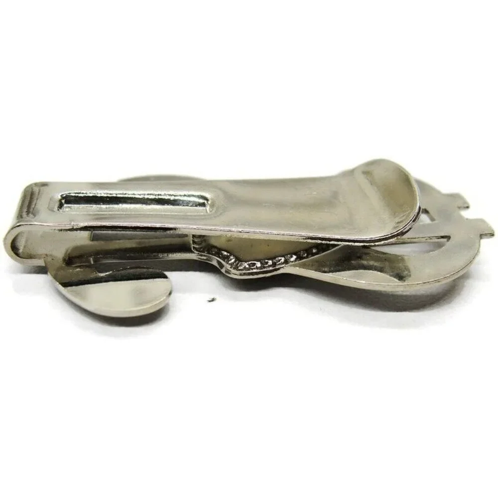 Dollar $ Money Clip Cheaha State Park Alabama Silver-Tone StainlessVtg Cash